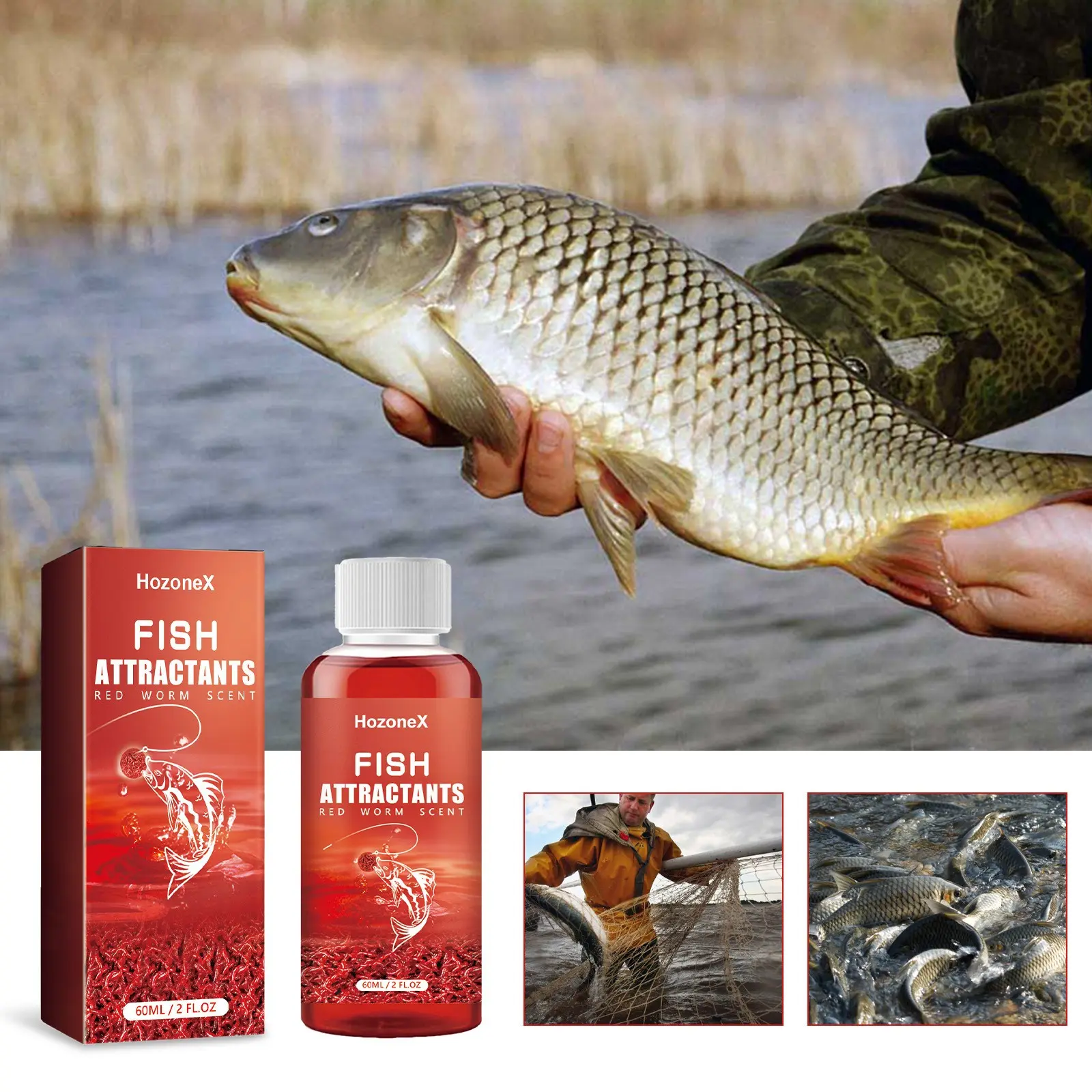 Concentrated Fish Attractant, Comprehensive Fishing Bait, Quick Spreading Worm Liquid, Strong Smell, Fish Opening Agent