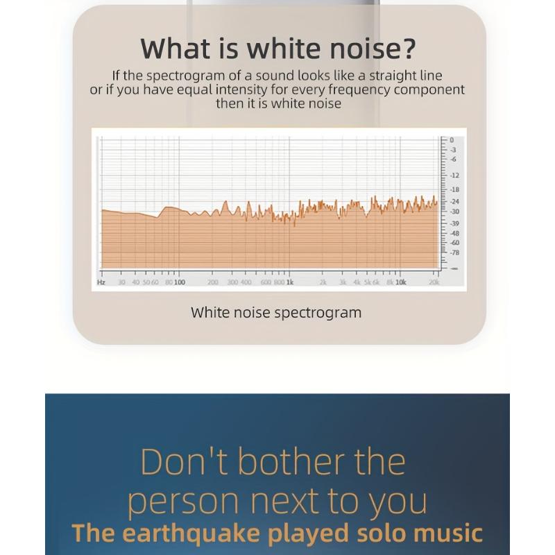 BLD07 Bone Conduction Wireless Speaker, Portable Music Player, No Earbuds Needed, Auto Power-off Function, Built-in 11 White Noise Options, Gentle Sounds for Bedtime Relaxation, Suitable for Bedrooms, Dormitories, and Offices