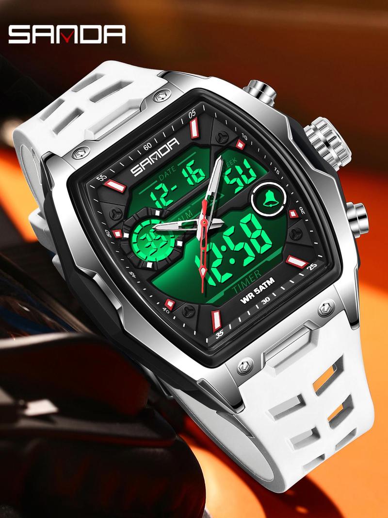Men's Sportive Digital Watch, Fashionable Digital Watch with Digital Display, Trendy Multifunctional Watch for Daily Life, with Box