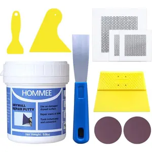 Drywall Repair Kit, 9.8OZ Wall Spackle Paste with Putty Scraper & Sanding Pad, Quick & Easy Fix for Wall Holes, Cracks & Surface Damage