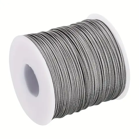 Stainless Steel Wire Rope Cable Complete Kit with Vinyl Coated 100ft Cable, Heavy Duty Rope, Accessories for Outdoor and Garden Use, Industrial Grade Rigging Hardware Set