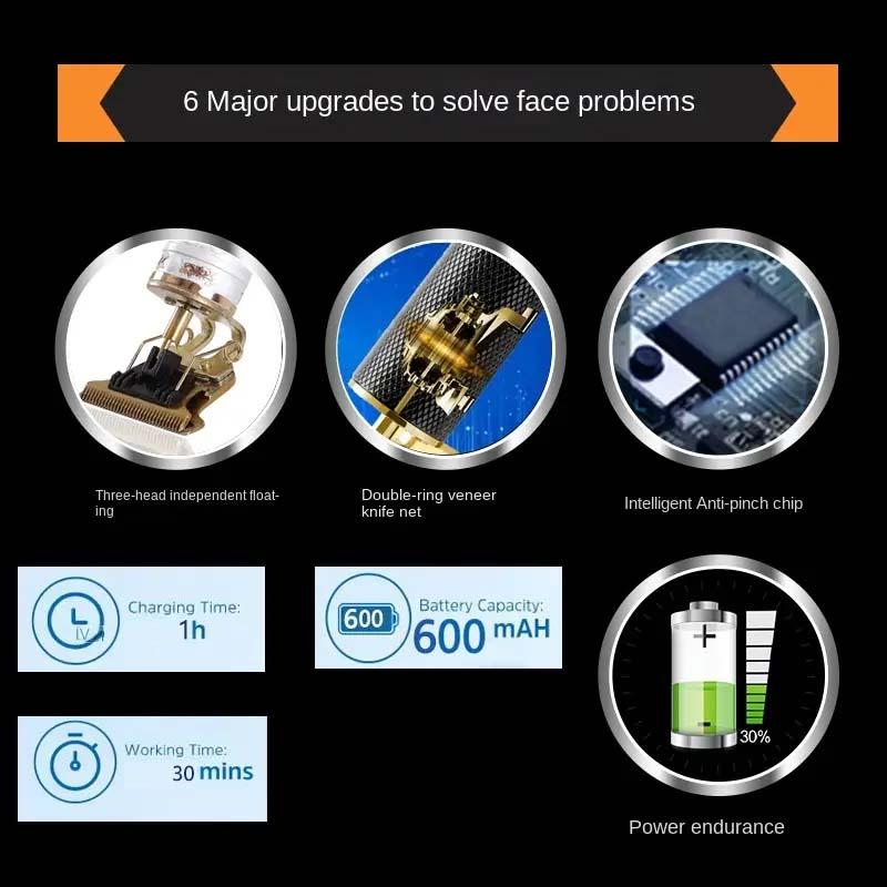 Electric Hair Trimmer Kit, Engraving Pattern T-blade Multifunctional Portable Rechargeable Hair Clipper Set with Display, Hair Styling Tools,Electrical Gadgets, USB Rechargeable Clipper