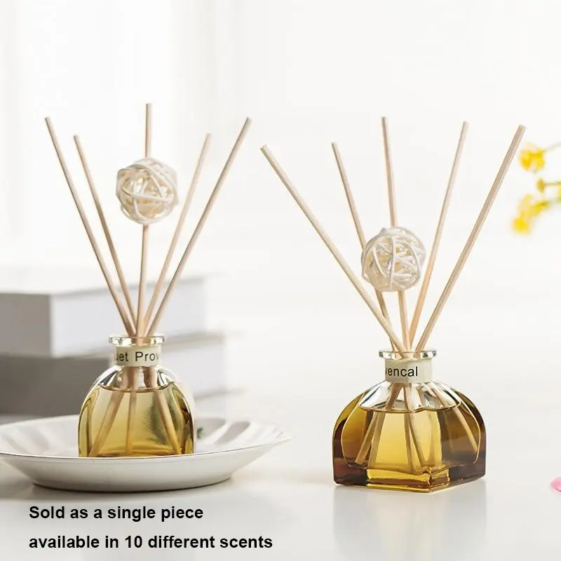 50ML No-Heat Reed Diffuser Essential Oil, Bedroom Toilet Deodorizer, Home Decor Air Freshener, Aromatherapy Scented Stick, Aromatic Scent, Home Fragrances