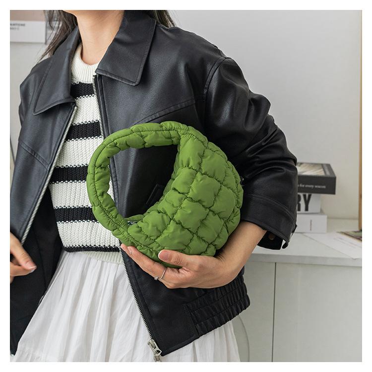 Fashion Quilted Shoulder Bags for Women Handbag Mini Cloud Pleated Bags Puffer Dumpling Bag Luxury Tote
