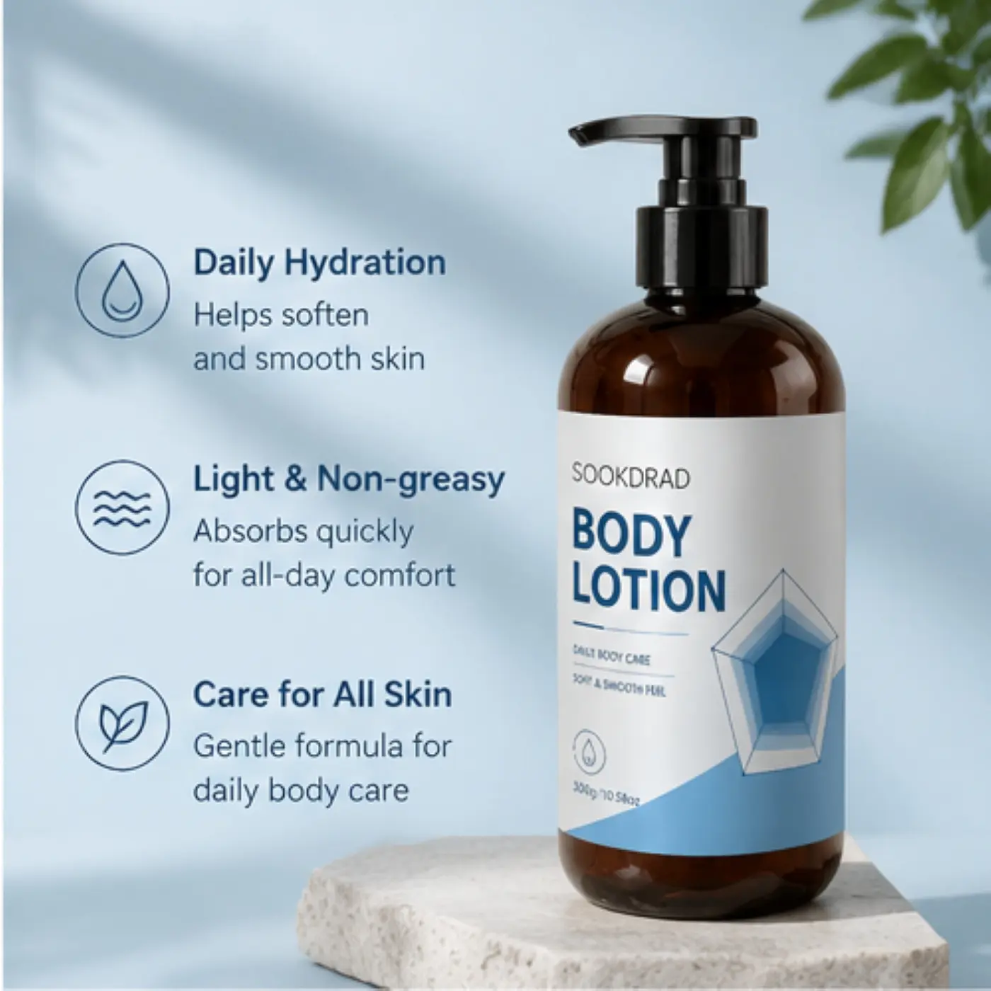 body lotion, daily body care, soft and smooth feel, body, 300g/10.58oz