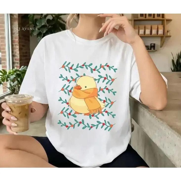 Christmas Tee Xmas Party Crew Tshirt Holiday Winter Cartoon Shirt Holiday Themed Shirts Cute Christmas Tops Christmas Gift