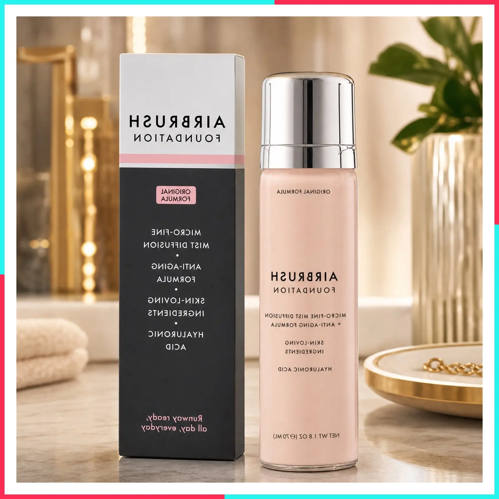 Airbrush Foundation Makeup - Light Medium
