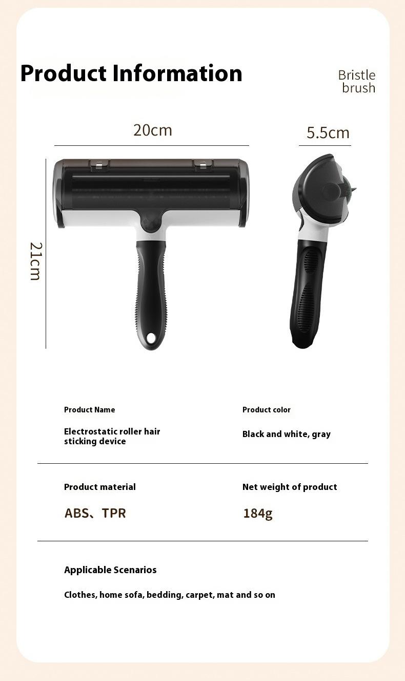 Washable Sticky Lint Roller Pet Hair Remover Reusable Lint Removal Brush for Clothes Furniture dog pepper spray cow scratching head lice comb big lice removal comb tick removal comb deshedding nozzle short hair Portable Retractable Wooden Nail File