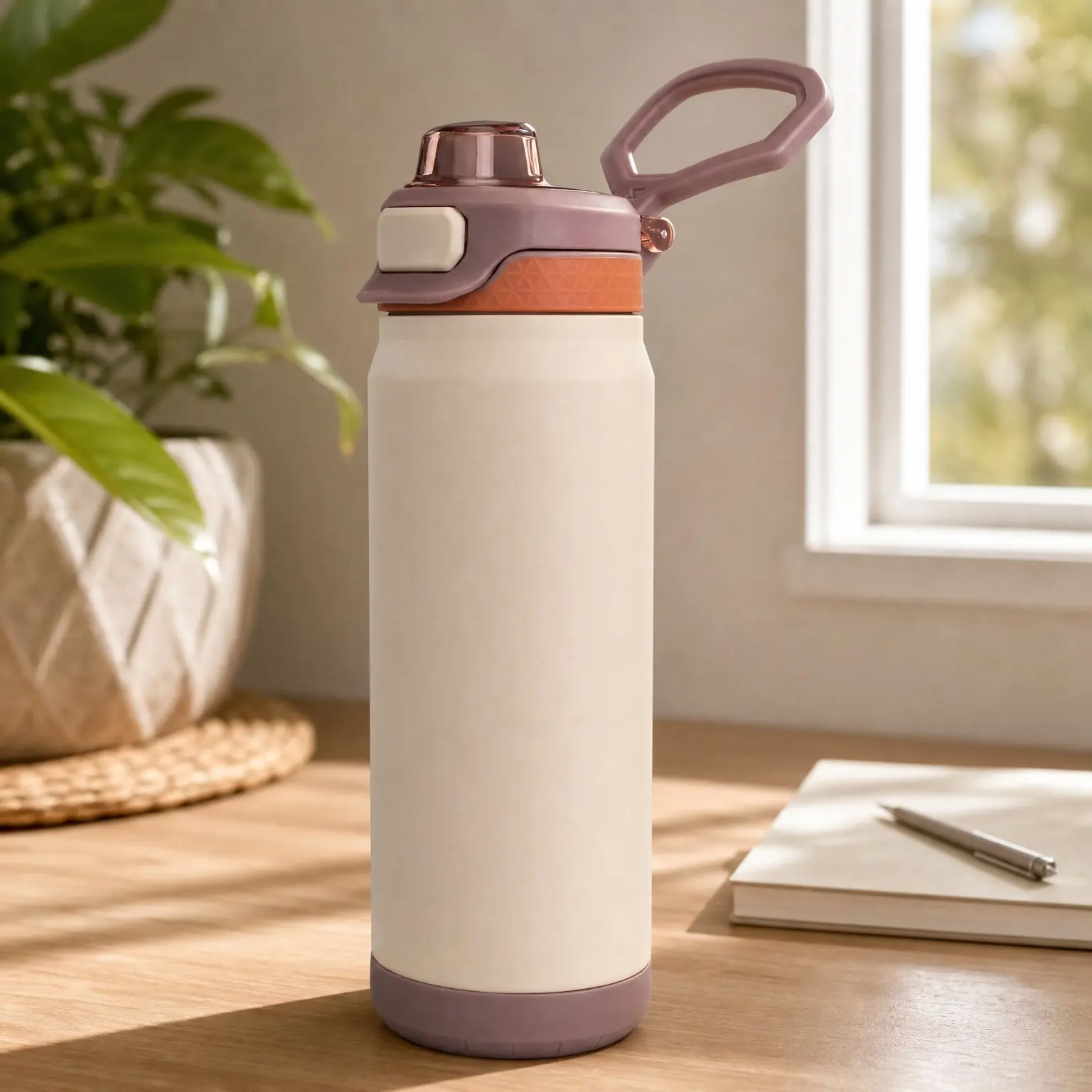 Powerfill Pro 24oz Stainless Steel Sip or Chug Water Bottle, Driftwood