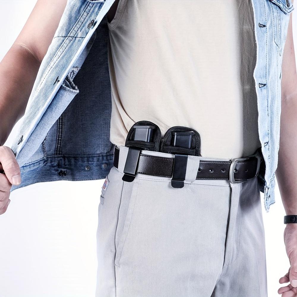 Concealed Carry Single/Double Magazine Pouch Gun IWB Belt Clip Holster