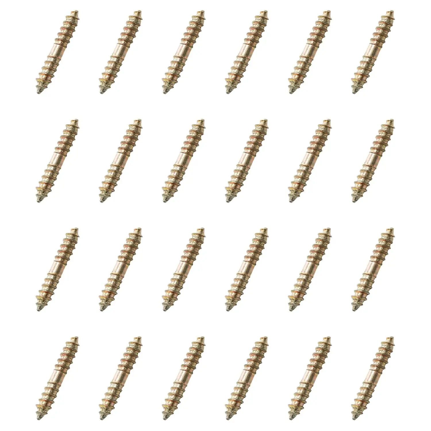 24 count Self-Tapping Dowel Screws, Zinc Plated Double Ended Screws for  Connecting(M4x25mm)