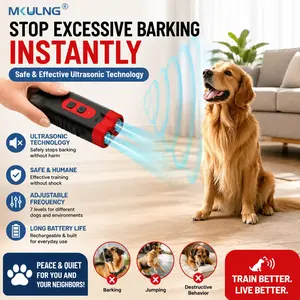 Adjustable Ultrasonic Dog Trainer, First Adjustable Frequency Pet Behavior Corrector, 10 Levels Ultrasonic, 18 Types Dog Whistles
