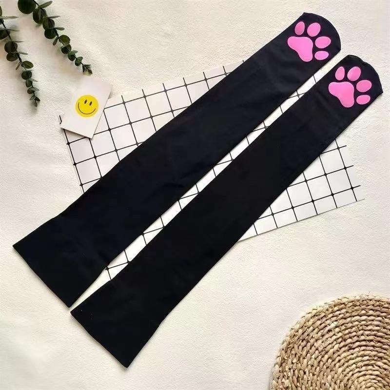 Cat Paw Pad Sock Pink Cute Lolita Thigh High Socks For Adult Children Women Cosplay 3D Kitten Claw Stockings