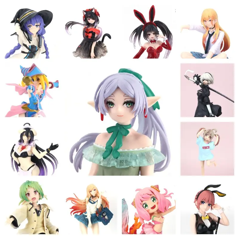 Mixed Assorted Anime Girl PVC Figure Random Mix Multiple Popular IP Cartoon Character Solid PVC Mini Statue Collection Model Desk Decor Gift For Anime Fans Birthday Christmas Blind Box Supply Cross-Border Wholesale