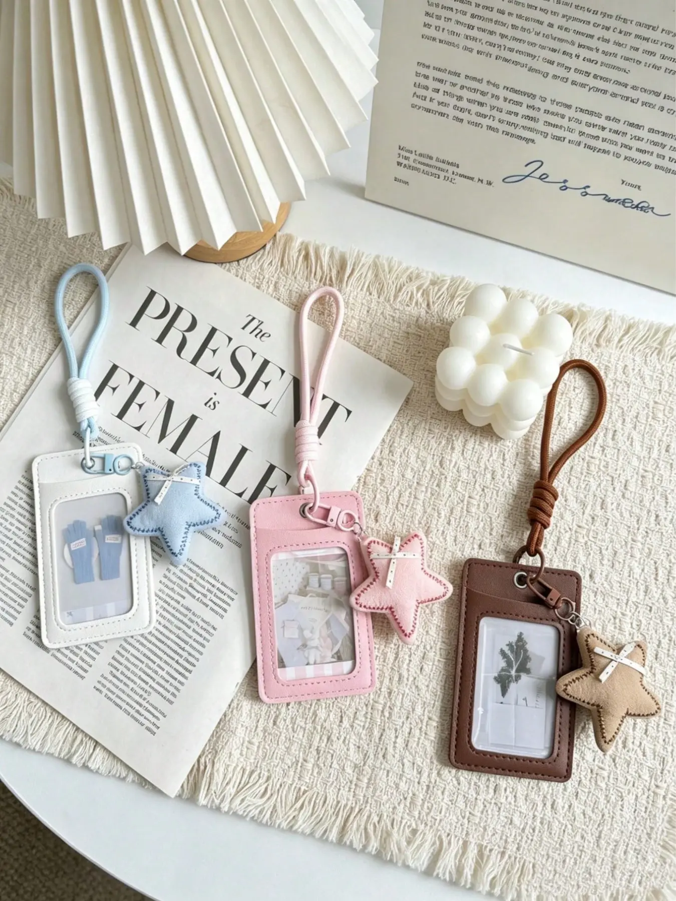 Y2K Aesthetic Plush Star Bag Charm  Bag Accessory Heal Hard Holder, Bus Pass,Aesthetic Backpack Pendant for Back to School