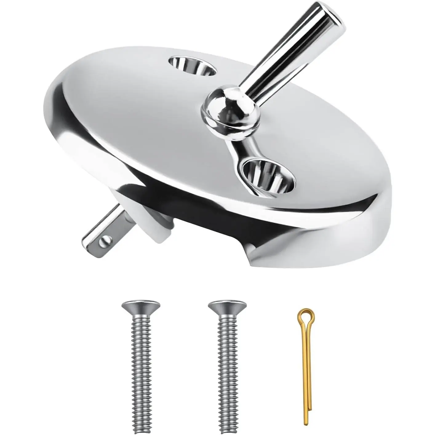Trip Lever Bathtub Overflow Faceplate for DANCO Bath 80991 | Bathtub Over flow Drain Cover for Bathtub Drainage System,2-Hole Trip Levers Tub Drains Cover with Matching Screws
