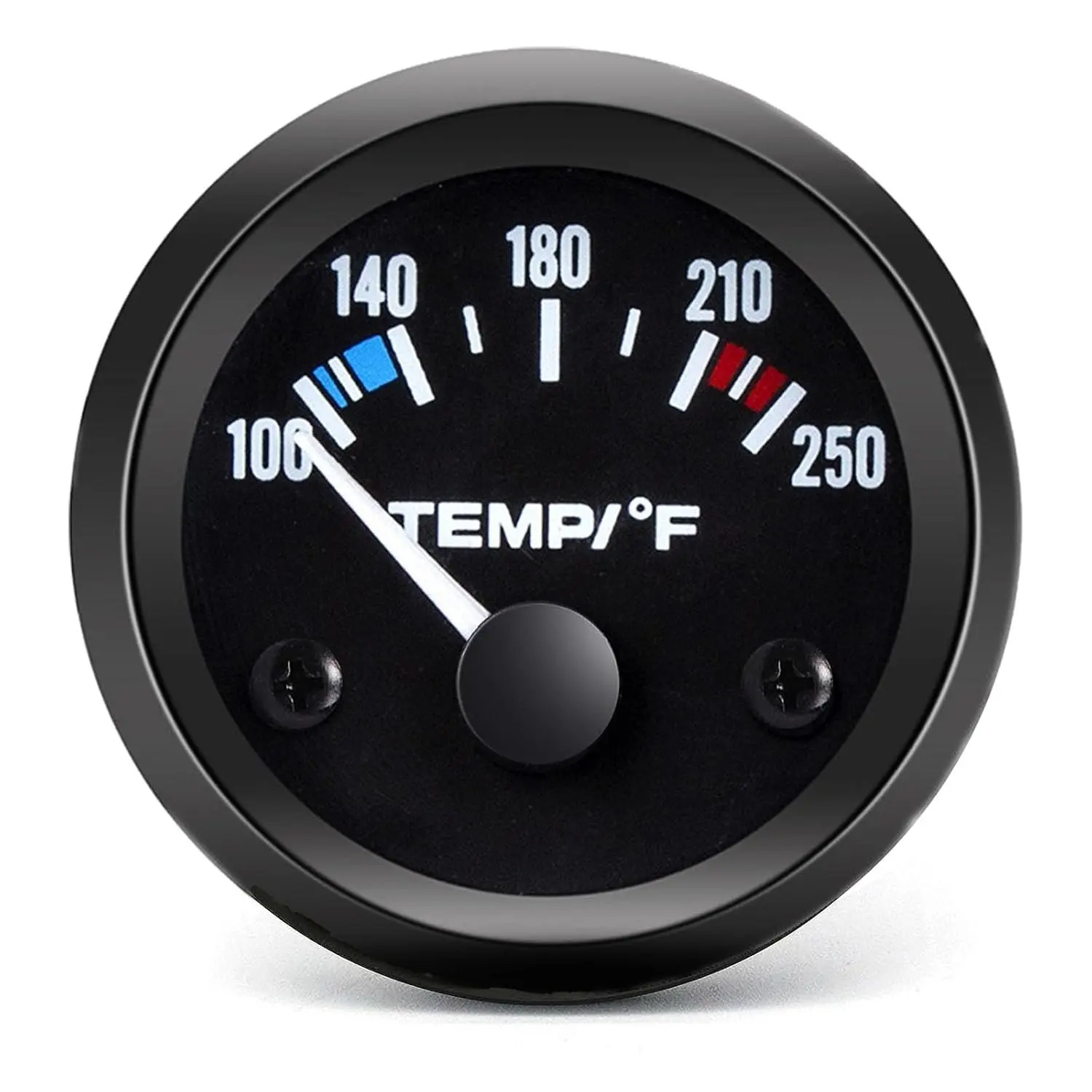 2" 52mm Digital Water Temperature Gauge Kit with Sensor, 100-250℉, 12V Temp Meter for Marine Boat Car Truck Engine Cooling System, BlackGift