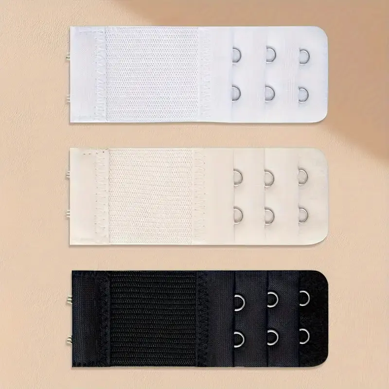 Adjustable Bra Extender Hooks Set, Elastic Bra Back Clasp, 3-Piece Pack, Fast Delivery Within 6 Days, Women's Undergarment Accessories, Fit