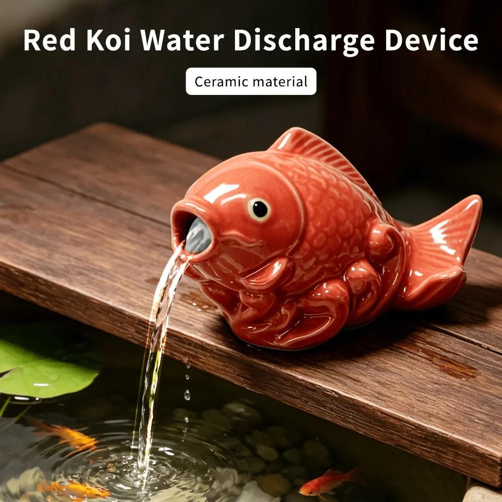 Aquarium Fountain Decor, Lucky Koi Fish Fountain Scene, Oxygenating Water Flow, Garden Landscape Accessory, Indoor/outdoor Decoration