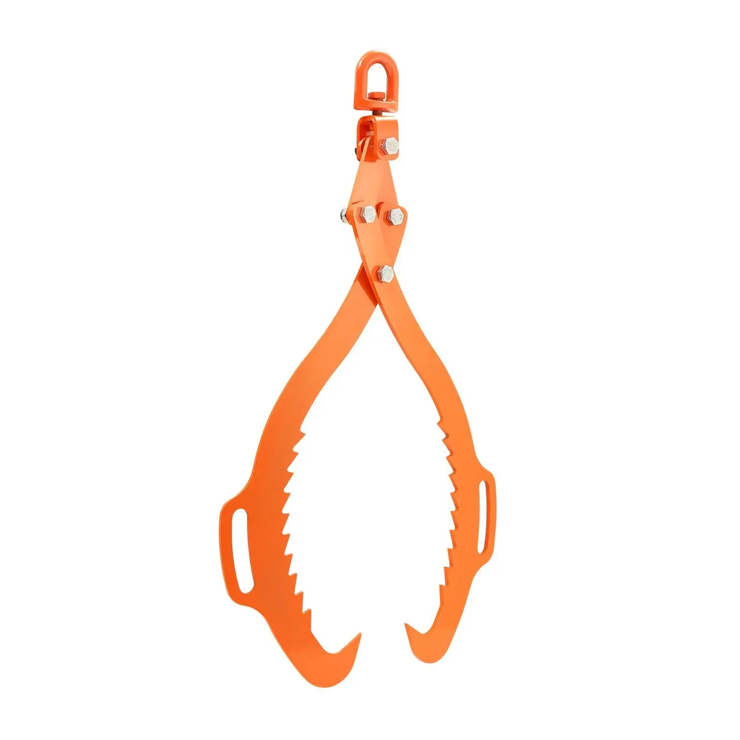 32in Log Lifting Tongs, 2-Claw Log Tongs, Heavy Duty Steel Log Grapple, 1543LBS Lifting Capacity, Swivel Log Graper Timber, Eagle Claw Design, Log Skidding Tongs for Trucks, Tractors, Forklifts