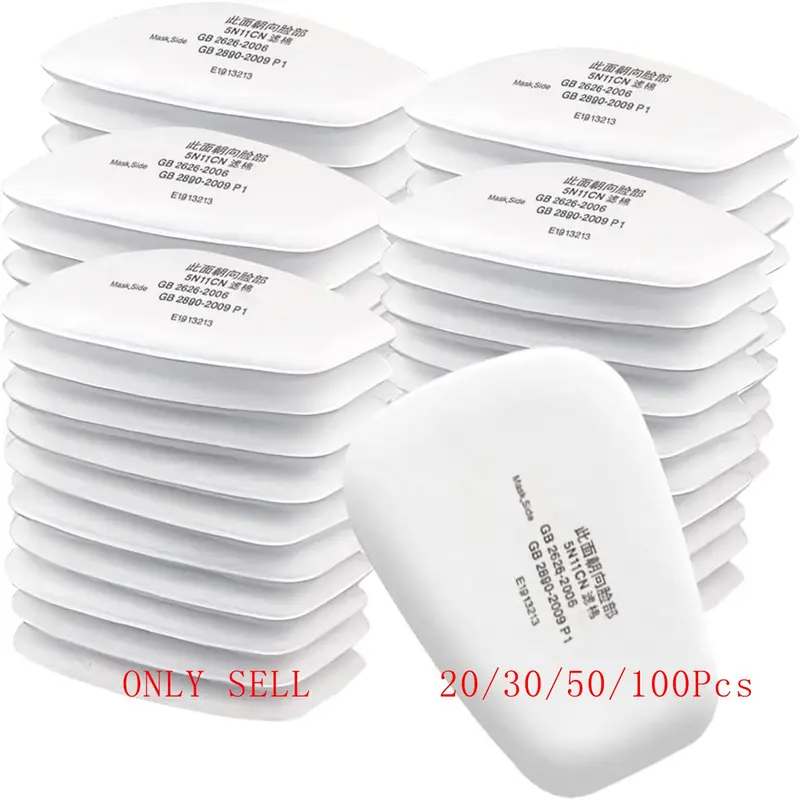 Respirator Filter, 5N11, Disposable Design Breathing Protection, Helps Protect Against Non-Oil Based Particulates, Use With 5000 Series Respirators or 6000 Series Gas and Vapor Cartridges, Easy Disposal