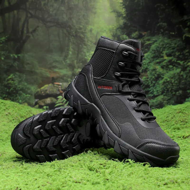 GGOR Ultra-Light Camouflage Hiking Boots Men'S Shoes Current Season Breathable Outdoor Off-Road Boots Hiking Desert Riding Boots