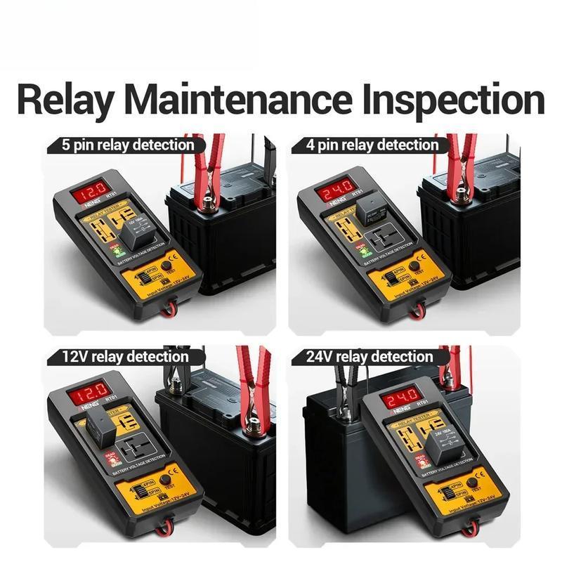 Universal 12V LED Indicator Light - Car Battery & Relay Voltage Tester, Checker for Vehicles, Essential Car Accessory