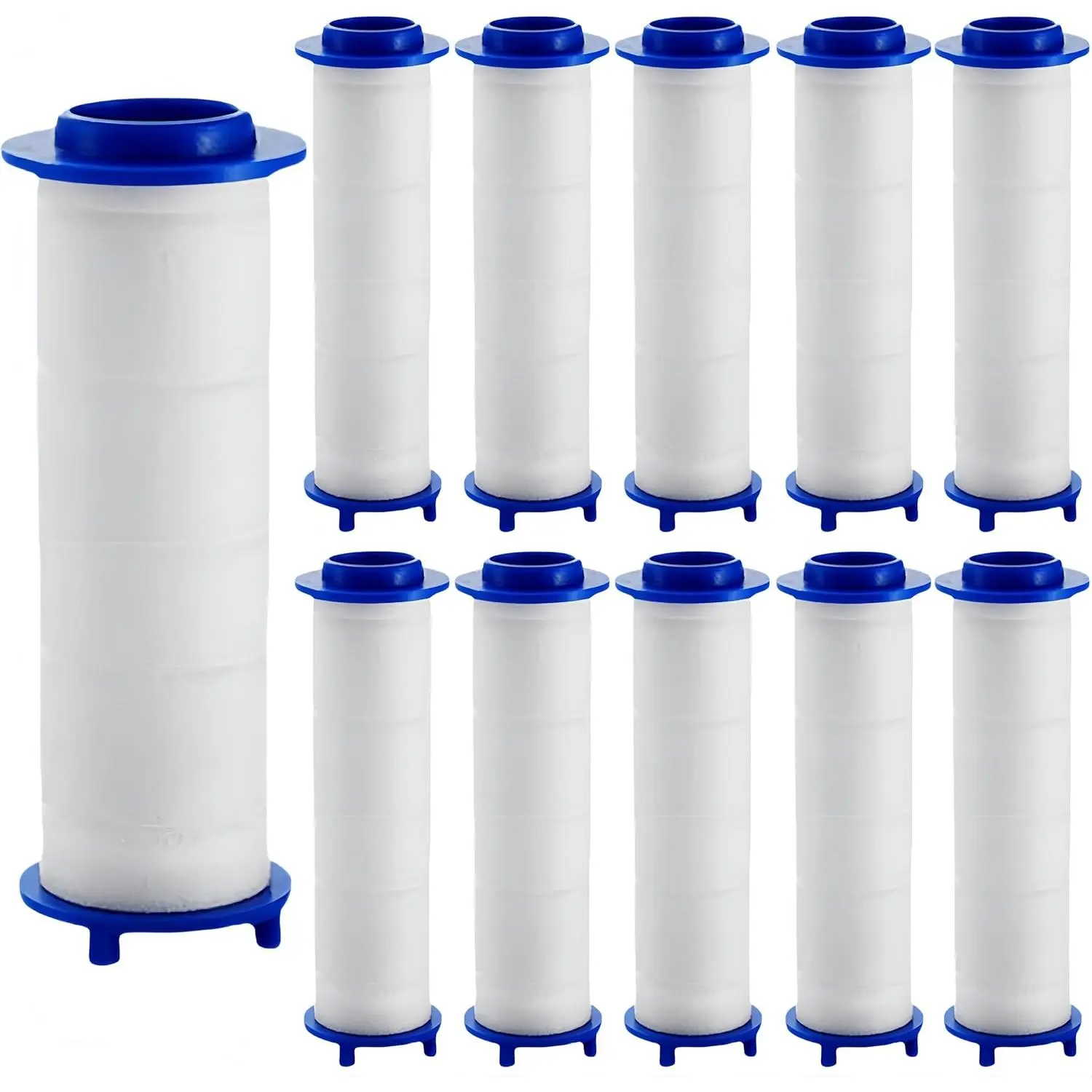 10Pcs Shower Head Filter, 2.75 Inch Ion Shower Dropse Head Filter PP Cotton Replacement Cartridge, Water Filter Core Cotton For Handheld Showerheads.