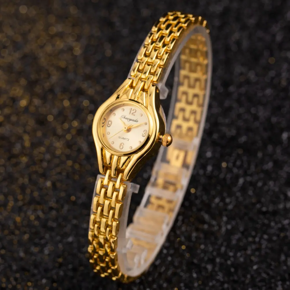 Bracelet Watch for Women, Elegant Gold-Tone Style with Slim Metal Band, Small Analog Dial and Quartz Movement, 30m Water Resistant