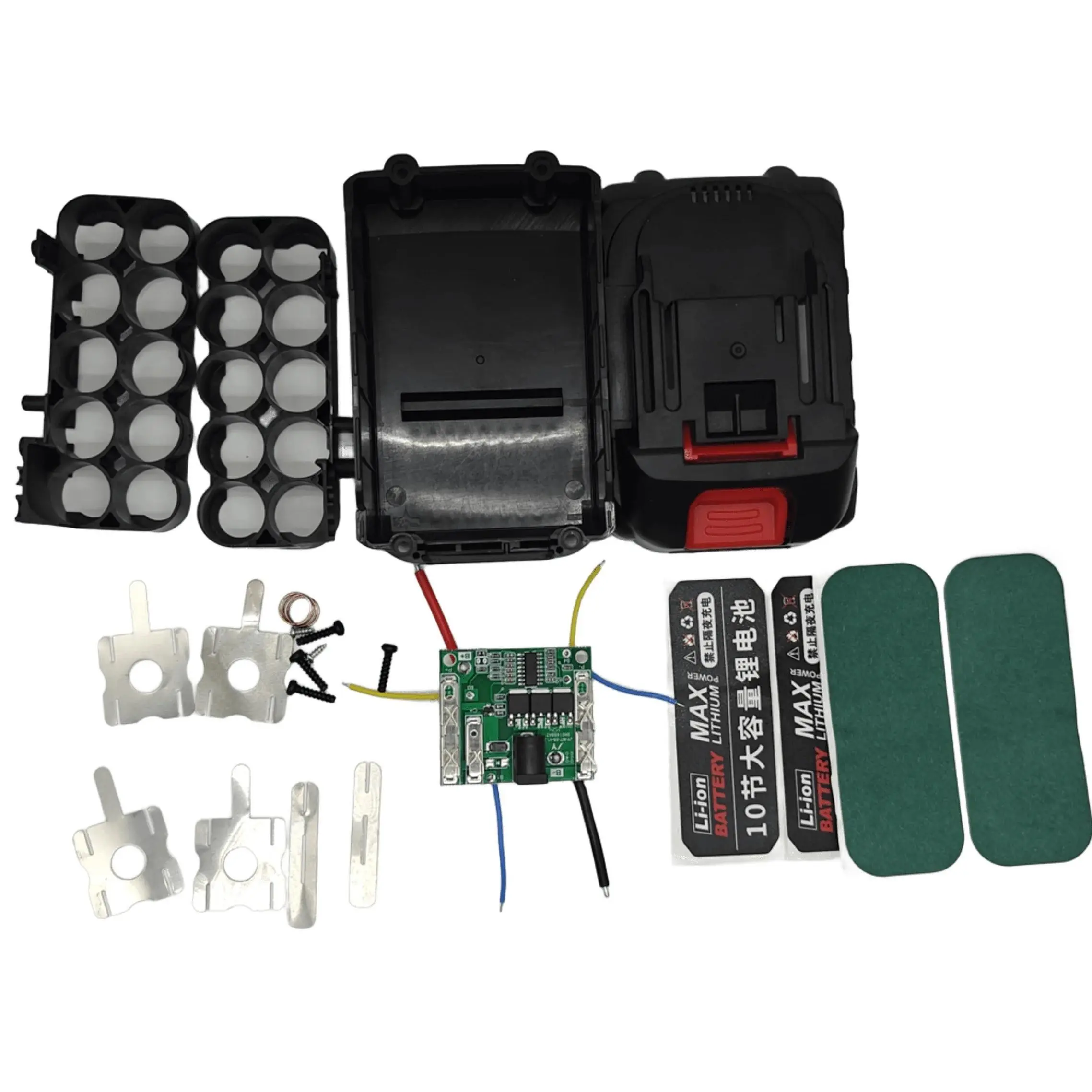 18v 21v Screwdriver Battery Box, 5x 10x 15x 18650 Holder, 5s 50a Bms Welding Nickel, Suitable for 6ah to 14ah Drills