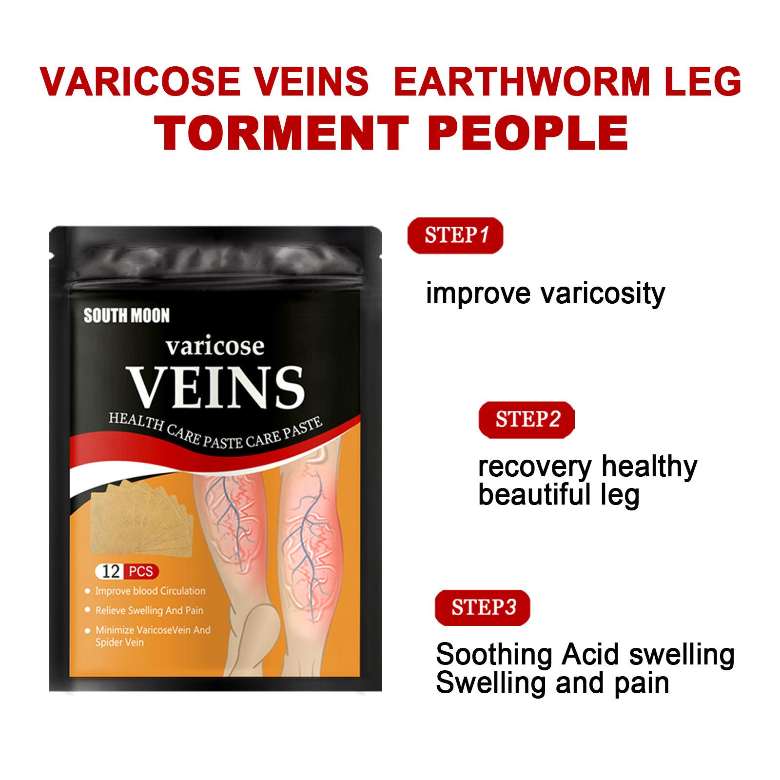 Leg Pain Relief Patch for Varicose Veins, Blood Clots, and Swelling with Cold Compress Treatment Healthcare Therapy Therapeutic Alternative Wellness