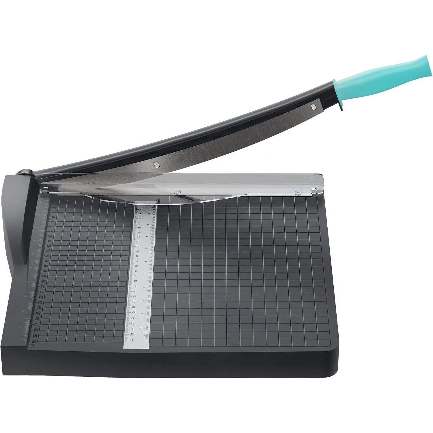 12" Cut Length Guillotine Paper Cutter, Heavy Duty Paper Trimmer with Safety Guard and Blade Lock, Large Cutting Board for Cardstock, Photos, Office, Classroom, Studio