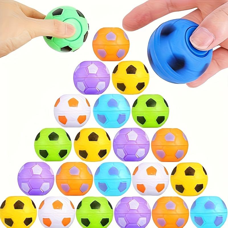 10-pack football finger spinner stress relief toys, colorful rotating ball design