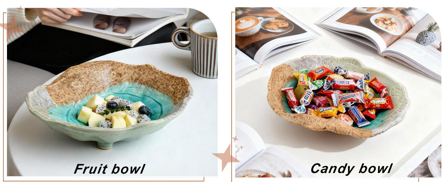 Fruit Bowl,12" Decorative Bowl,Ceramic Christmas Bowl,Jewelry and Key Holder for Modern Farmhouse Décor,Room Decor,Entryway Decor Bowls Fruit Bowl,12" Decorative Bowl,Ceramic Christmas Bowl,Jewelry and Key Holder for Modern Farmhouse Décor,Room Decor,Entryway Decor Bowls