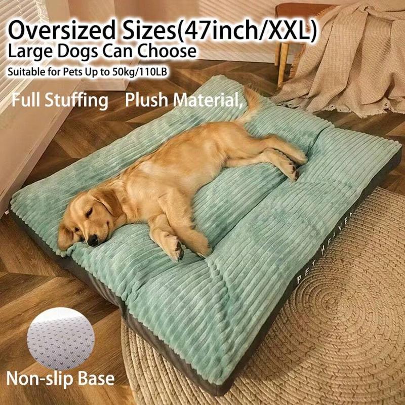 47-Inch/XXL Orthopedic Dog Bed, Foldable Pet Lounge Chair With Removable Washable Cover - Polyester Fiber, Suitable For Large Dog Breeds, Comfortable Sleep, All-Season Use, Extra-Large Dog Mattress Bedding Apartment