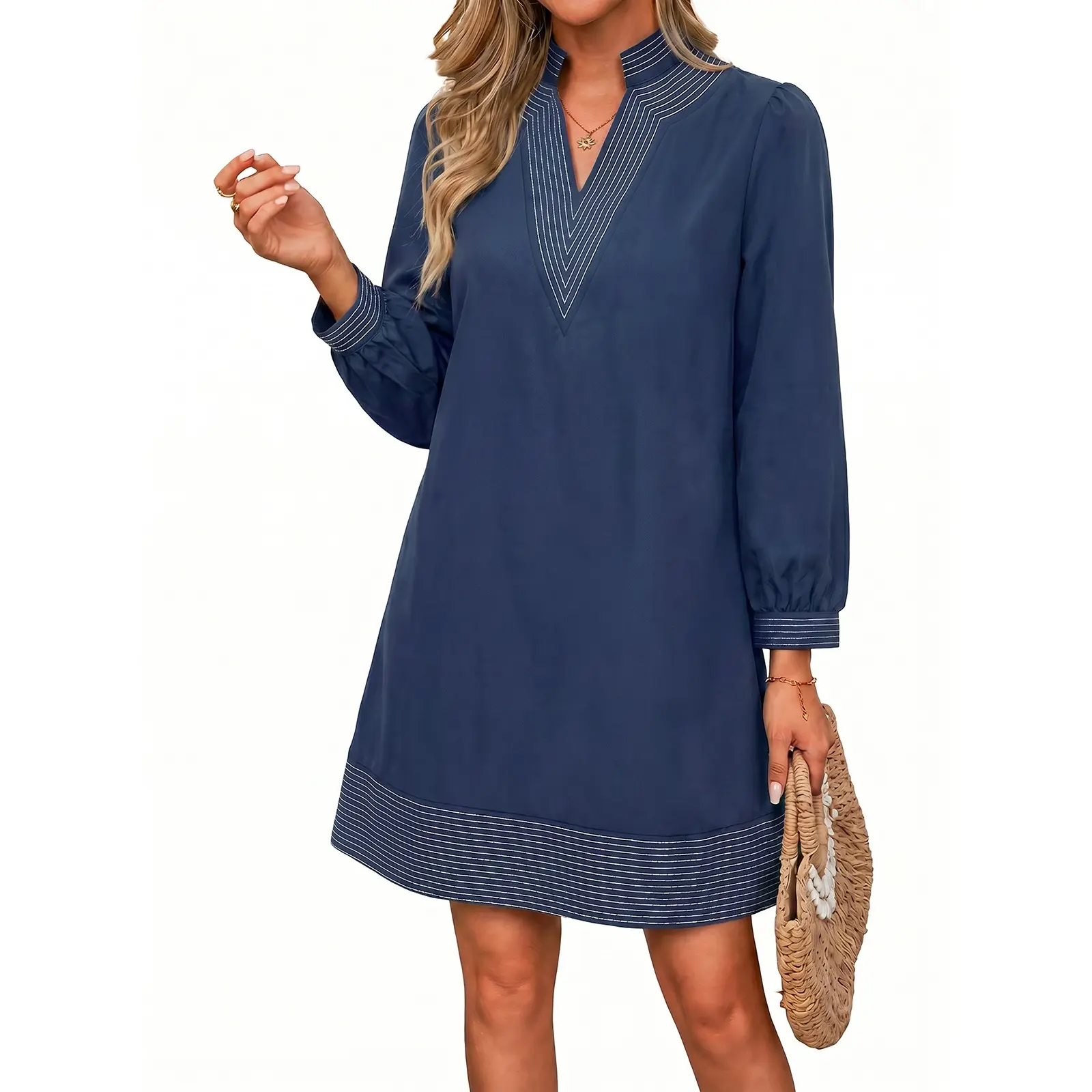 Wenrine Womens Faux Suede Pinafore Dress Sleeveless Button Down Fall Vintage A-Line Mini Dress with Pockets