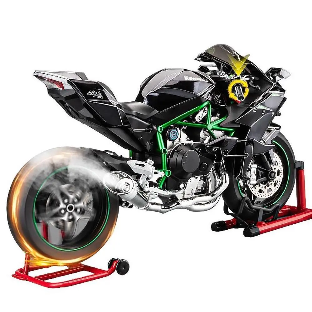 Die Cast Motorcycle 1:6 Scale Model, H2r Alloy Racing Bike, Collectible Power Toy, Scaled Models for Enthusiasts