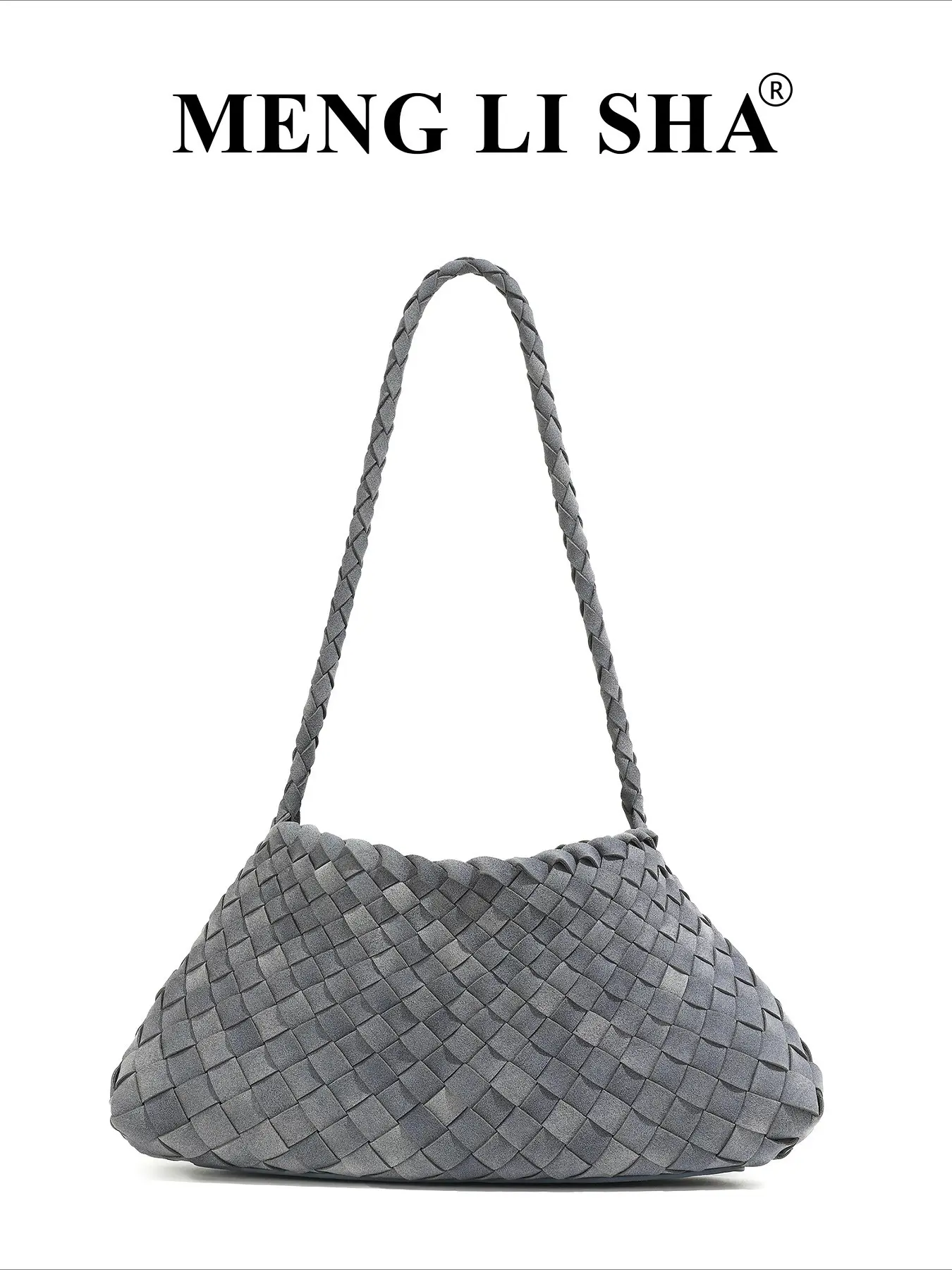 New retro premium suede woven bag commuter underarm shoulder tote bag fashion portable vegetable basket bag 2026
