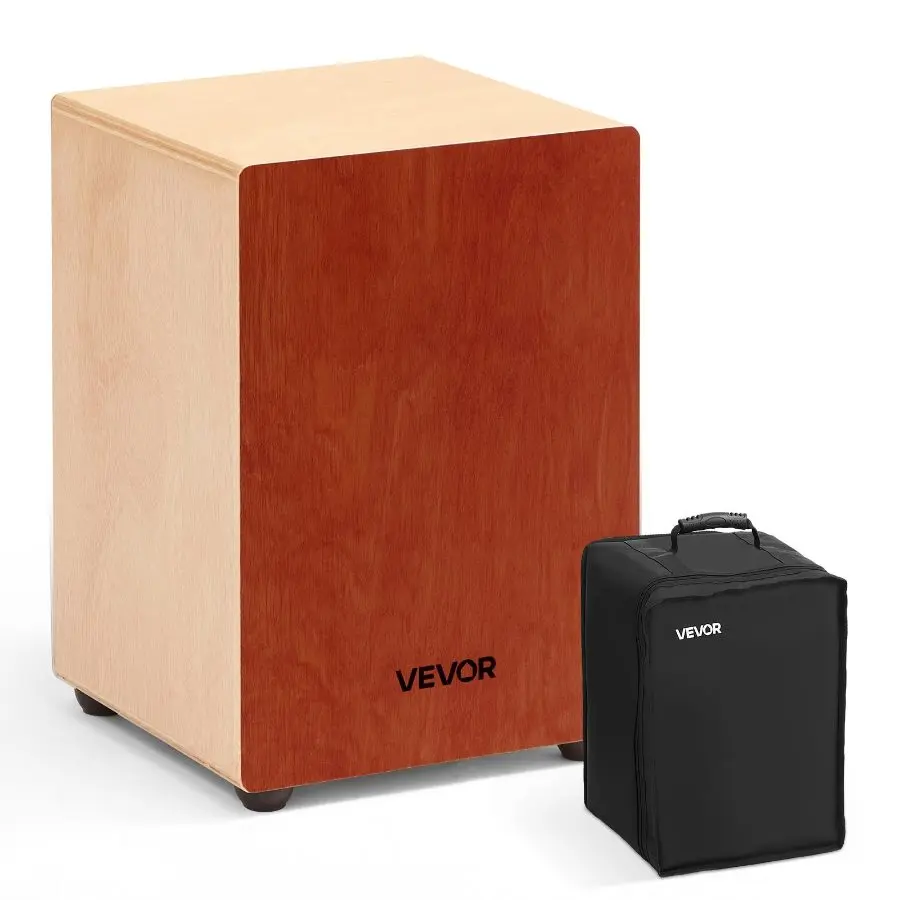 VEVOR Cajon Box Drum Wooden Birchwood Compact Percussion Instrument ...