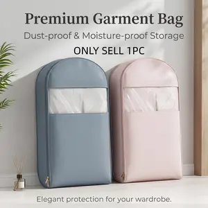Down Jacket Compression Dust Cover, Closet Clothes Dustproof Bag, Hanging Home Use, Visible Clothing Organizer, Storage Bag