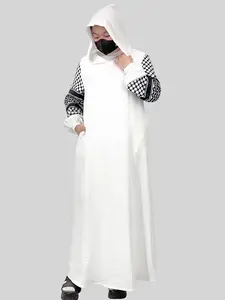 Women's Long Sleeve Dresses, Casual Modest Hooded Dress for Daily Wear, Ladies Islamic Clothing for All Seasons, Hooded Jebellas Islam, Hooded Arabian Dress, Muslim Dress, Modest Style Dress, Arabic Dress