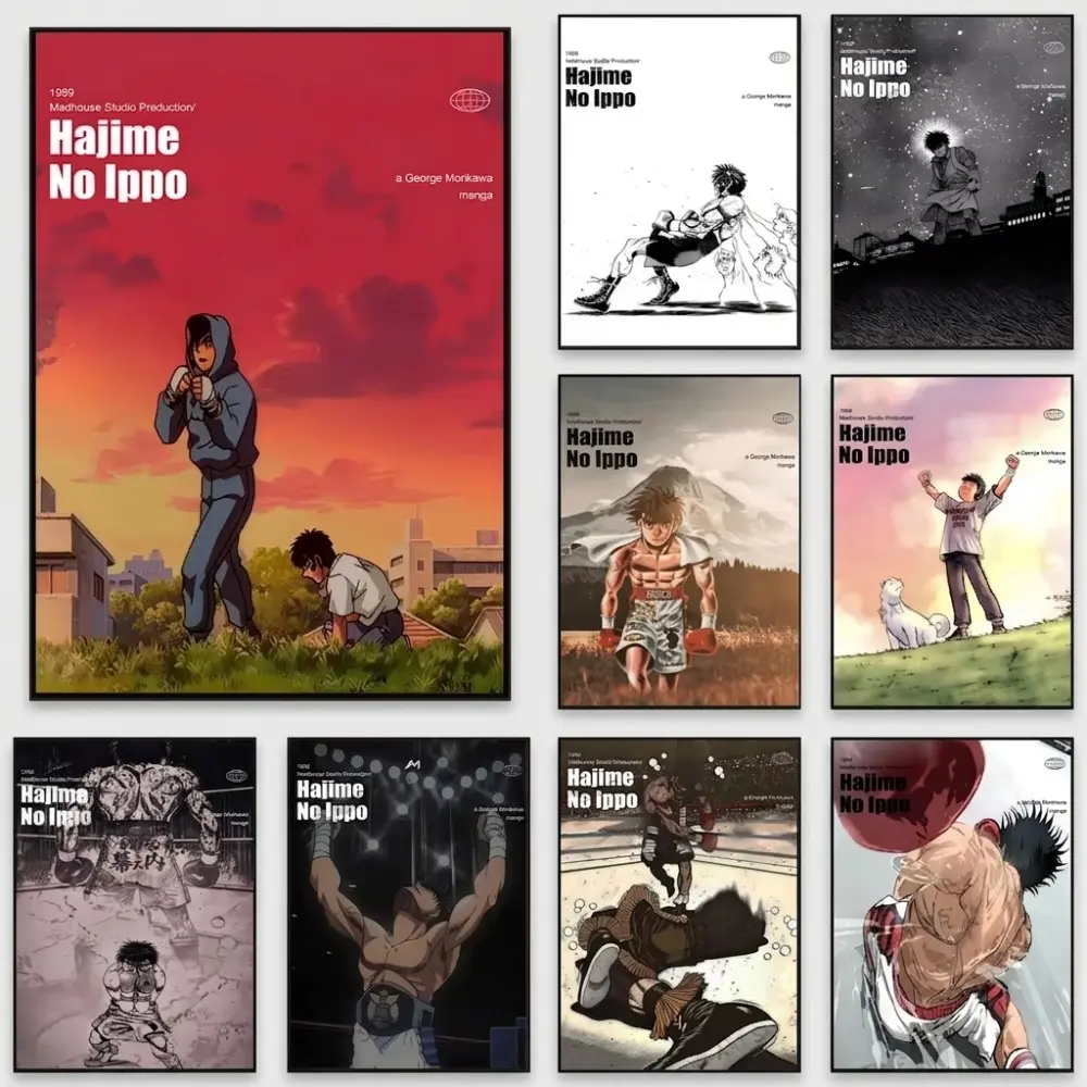 Hajime No Ippo Boxing Canvas Wall Art - Artistic Graphic Prints, Motivational Gym & Bedroom Decor, Home Decor Posters pf44896, Print Design