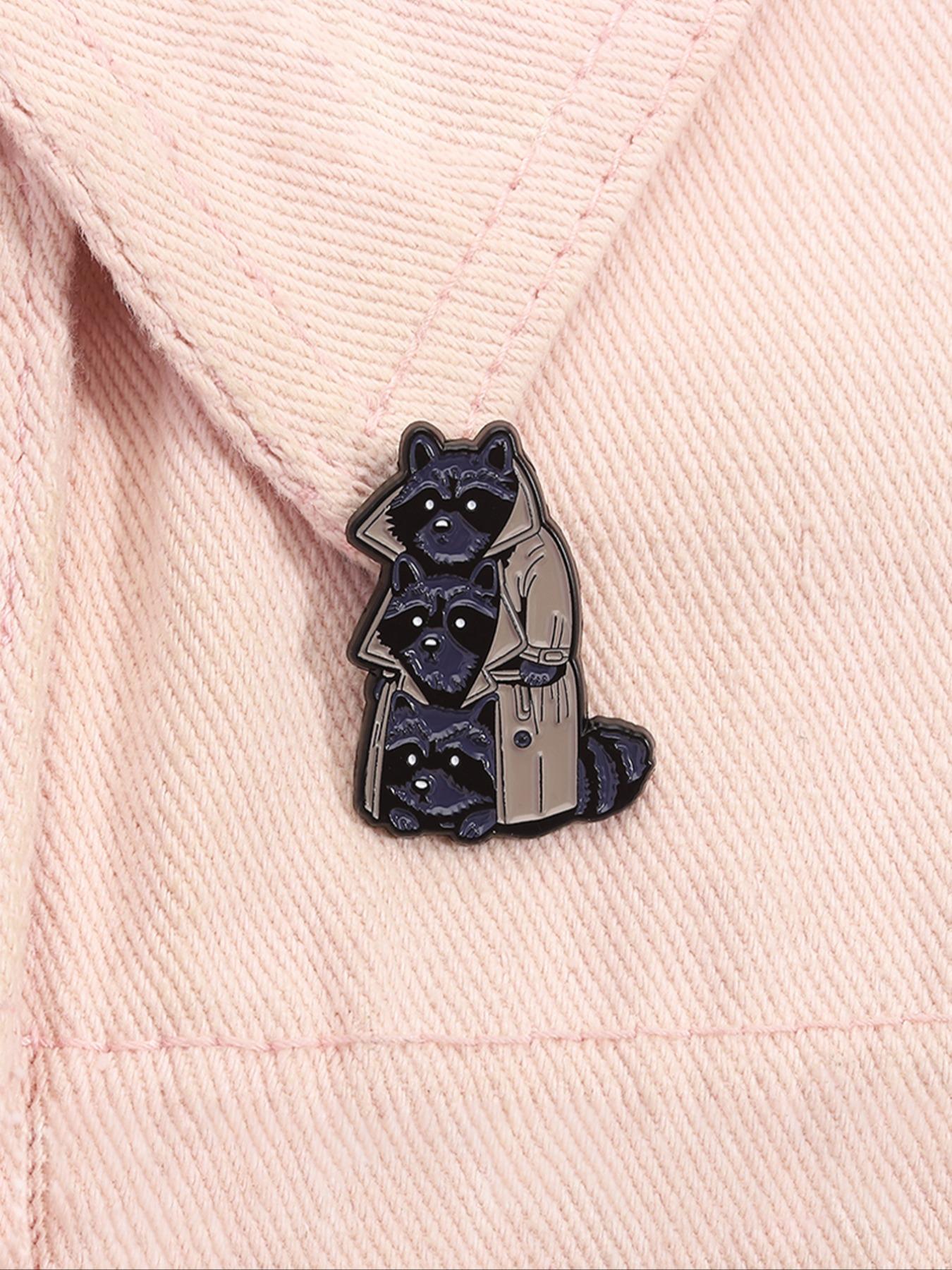 Cute Raccoon Design Brooch, Durable Metal Pins, Hat Pins, Fashionable Clothes Accessories for Women & Men, Trendy All-match & Exquisite Brooch for Birthday Gift, Fashion Accessory