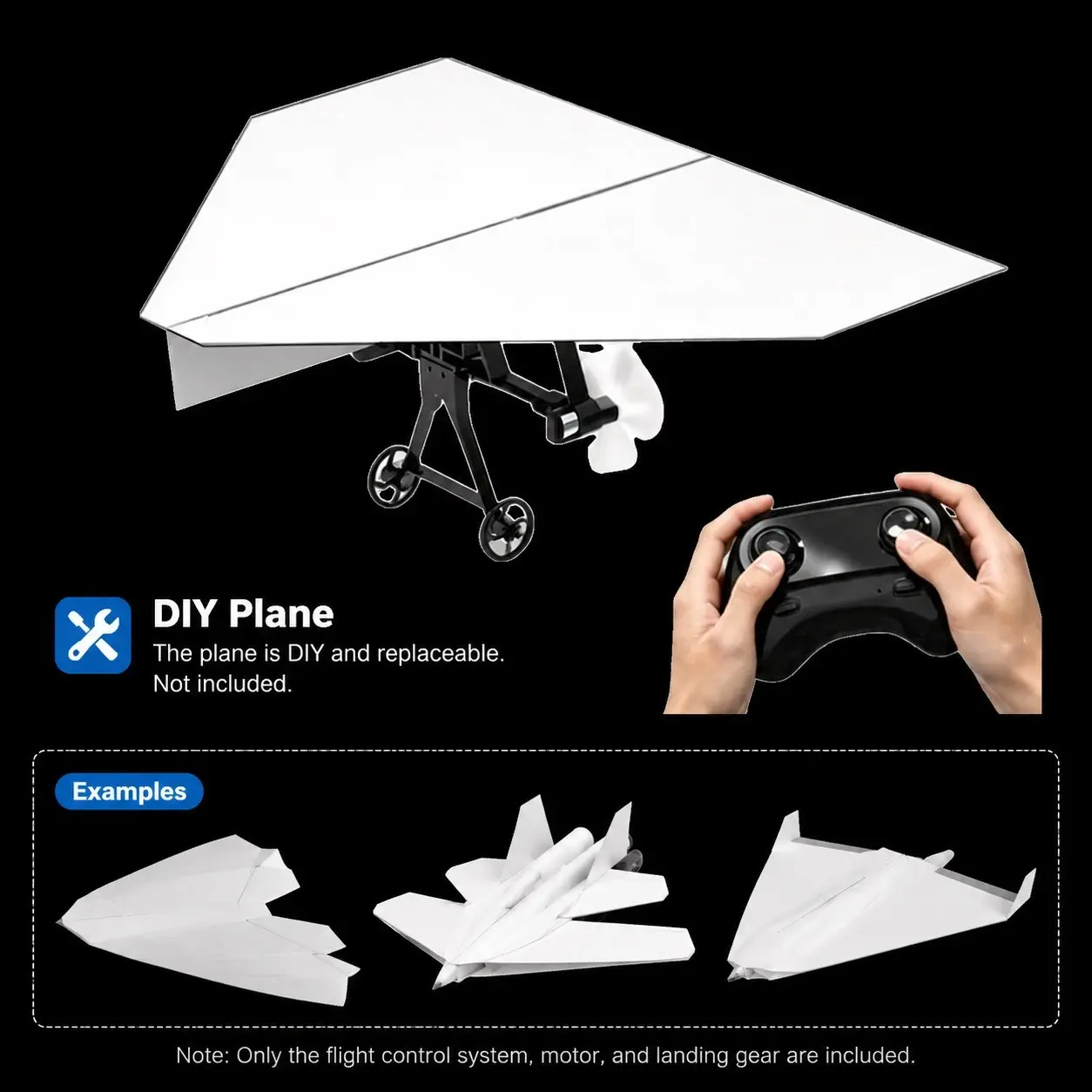New DIY RC Paper Plane Set, Stem Toy with Dual Propellers and Stabilizer, Easy to Control, Perfect Gift for Kids and Adults
