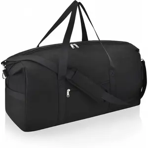 Carry  luaggage 22x14x9 Airlines Approved, Foldable Travel Duffel Bags Weekender Overnight Carry  Duffel Luggage Gym Duffle Bag with Wet Pocket & Shoe Compartment for Women Men(Black, 40L)