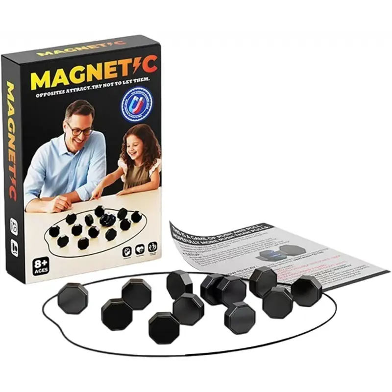 Magnetic Chess Set, 20PCS Adjustable Magnet Chess Board Game, Strategy Board Games, Educational Focus Training Portable Parent-child Toy for Kids & Adults, Ideal for Family Gathering & Travel