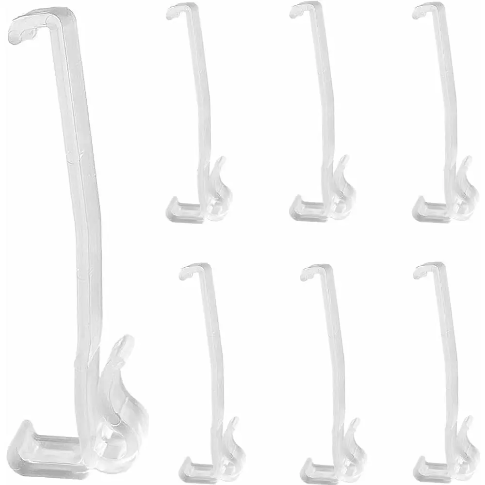 10pcs 3-1/4 inch Clear Plastic Hidden Valance Clips Window Blind Retainer Holder for Horizontal Blinds