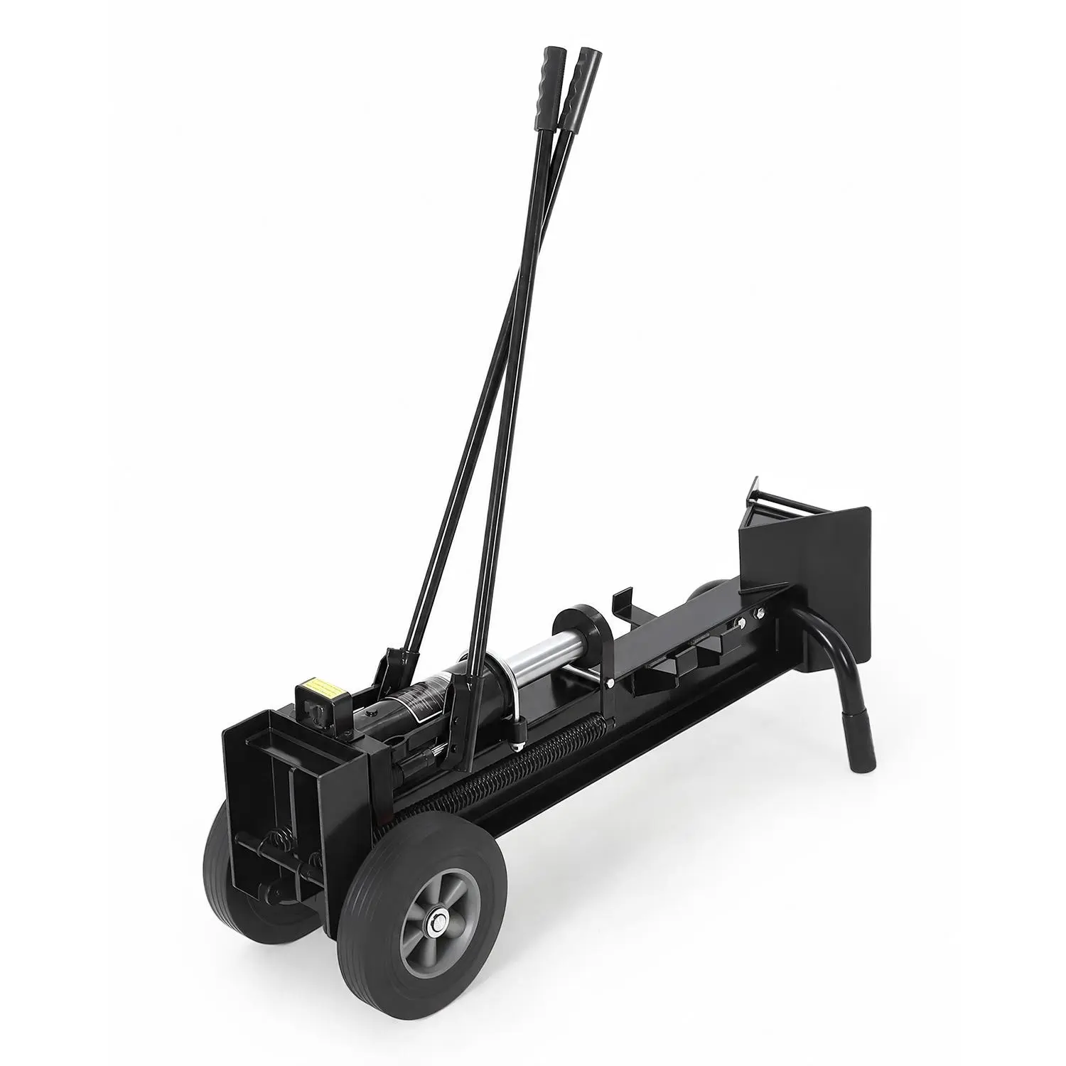 12 Ton Manual Hydraulic Log Splitter with Dual-Speed Pump, Portable Wood Splitter with Mountain Tires & Stable Steel Stand, All-Terrain
