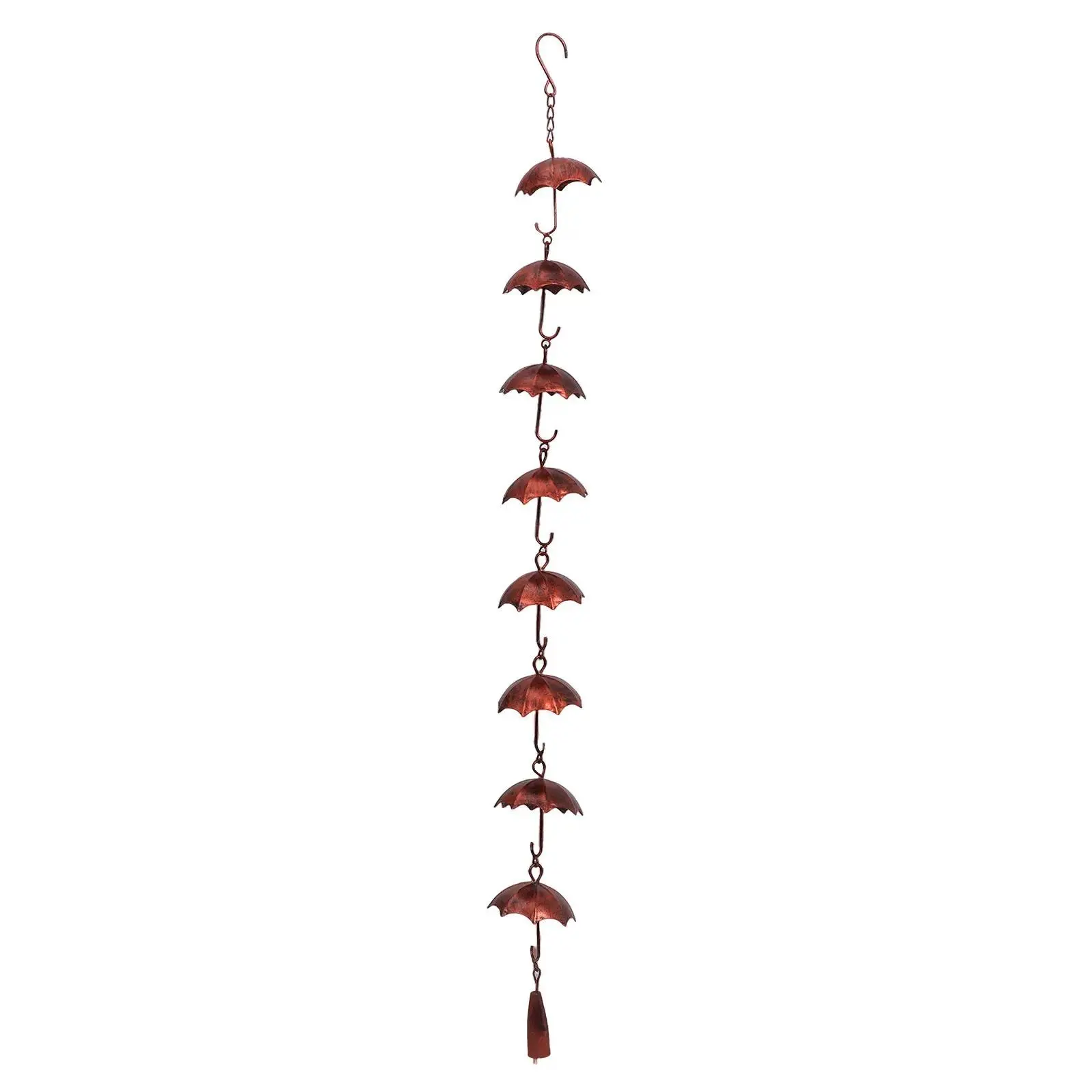 Rain Chains, 40.28 Inch Vintage Bell Carbon Steel Downspout Replacement, Decorative Wind Chime, Practical and Versatile for Garden, Temple Decor, Housewarming Gift, Conveys Water, Durable And Long Lasting, Easy Installation