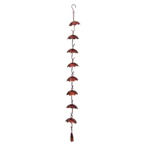 Vintage Iron Rain Chain Bell for Gutter Downspout Decorative Rain Gutter Chain Wind Chime Garden Temple Shop Housewarming Gift